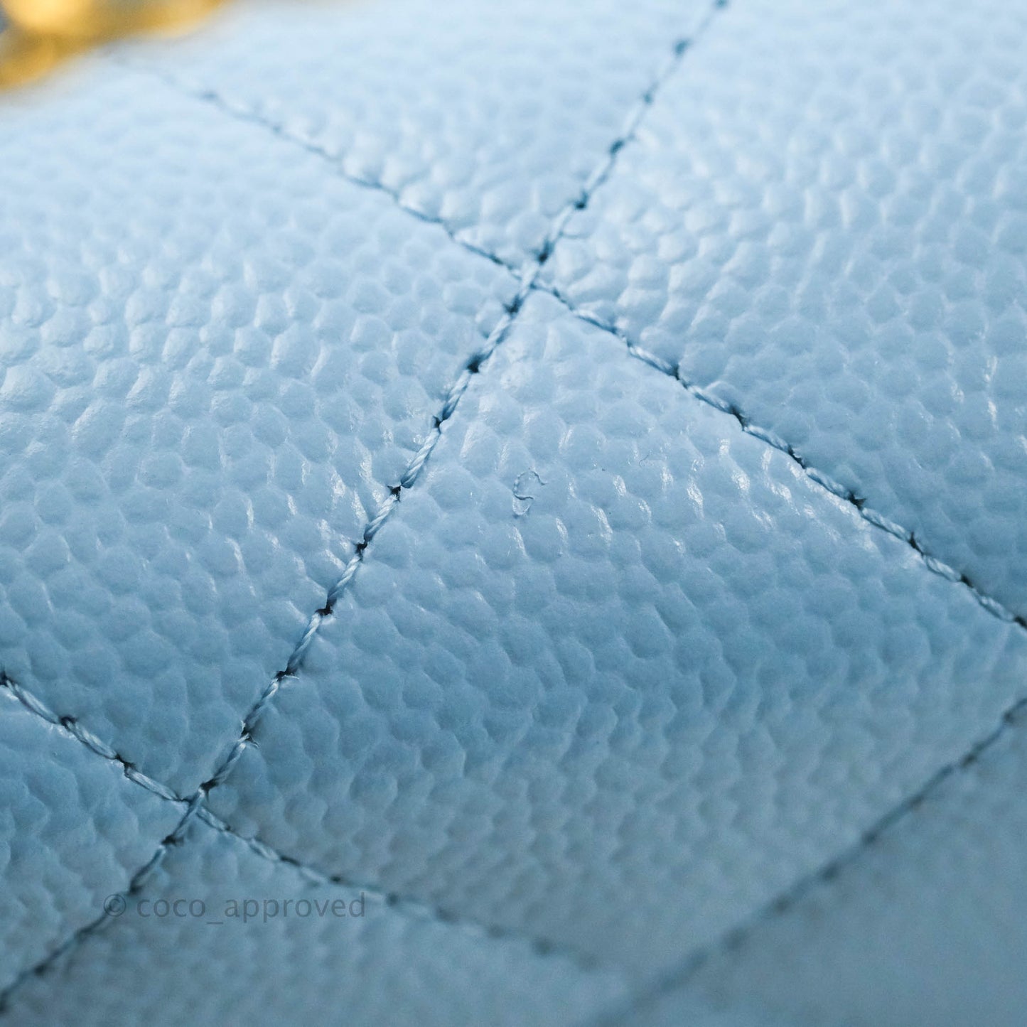 Chanel Top Handle Pick Me Up Wallet On Chain WOC Blue Caviar Gold Hardware 22S