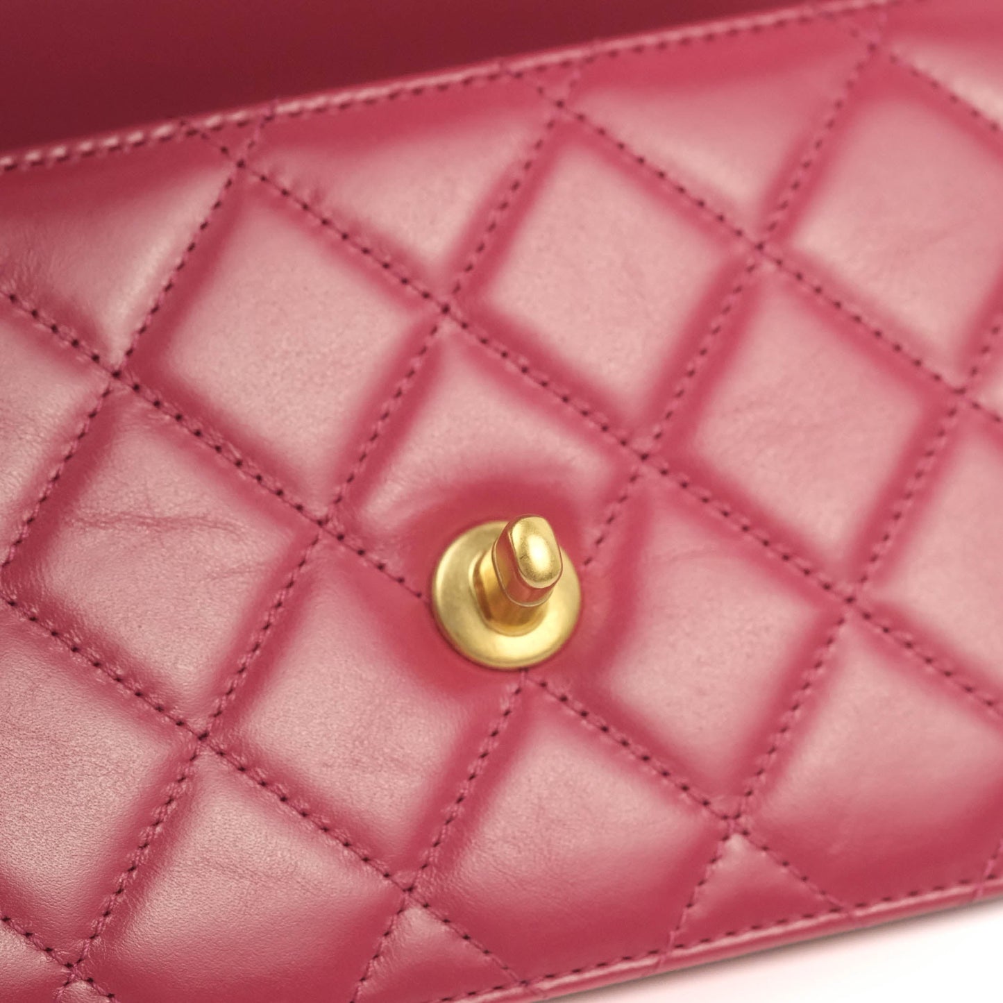 Chanel Quilted Mini Perfect Fit Adjustable Pink Calfskin Aged Gold Hardware 21A