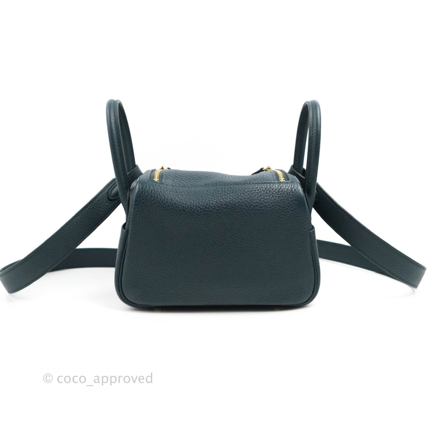 Hermès Mini Lindy 20 Vert Cypres Clemence Gold Hardware