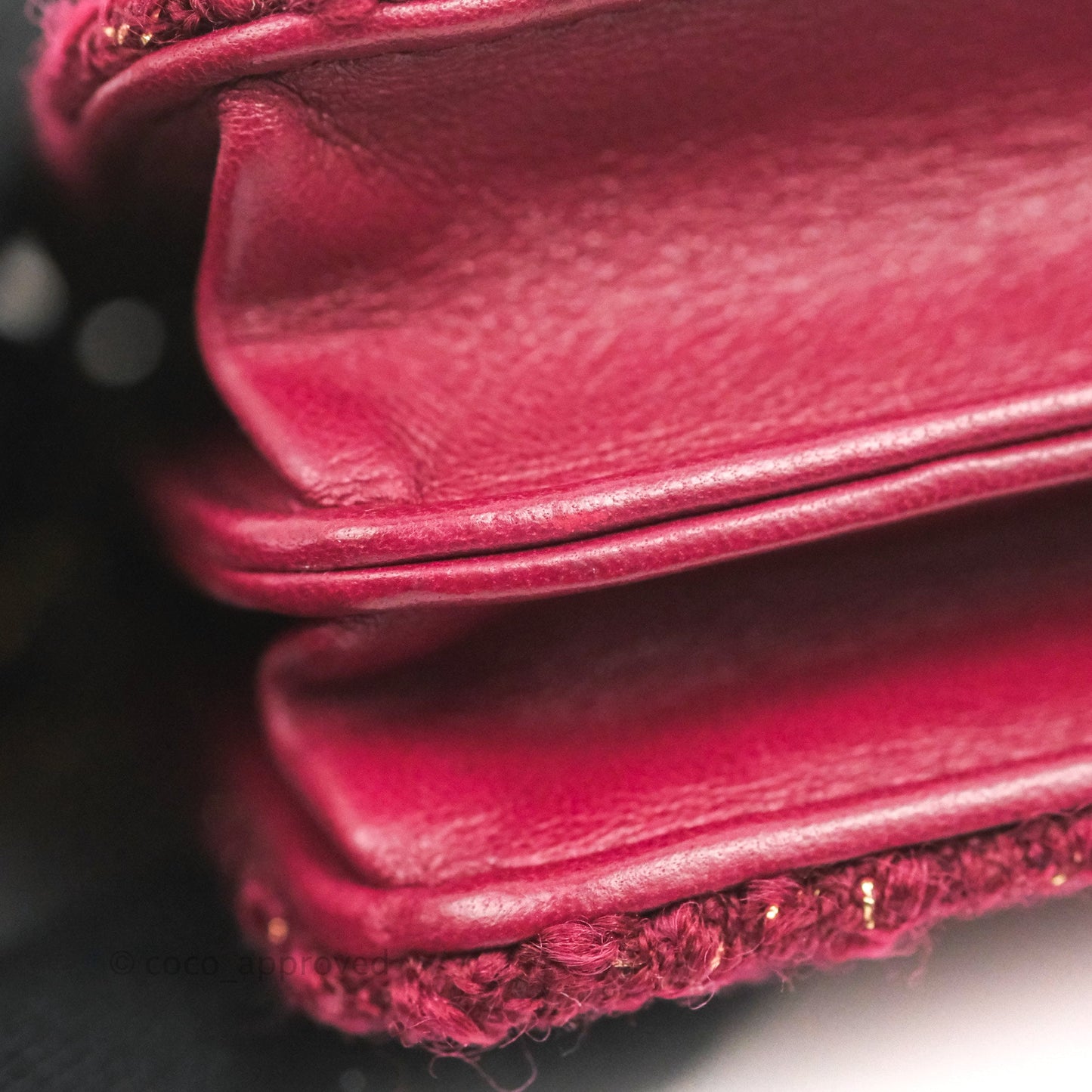 Chanel Clutch With Chain Red Tweed