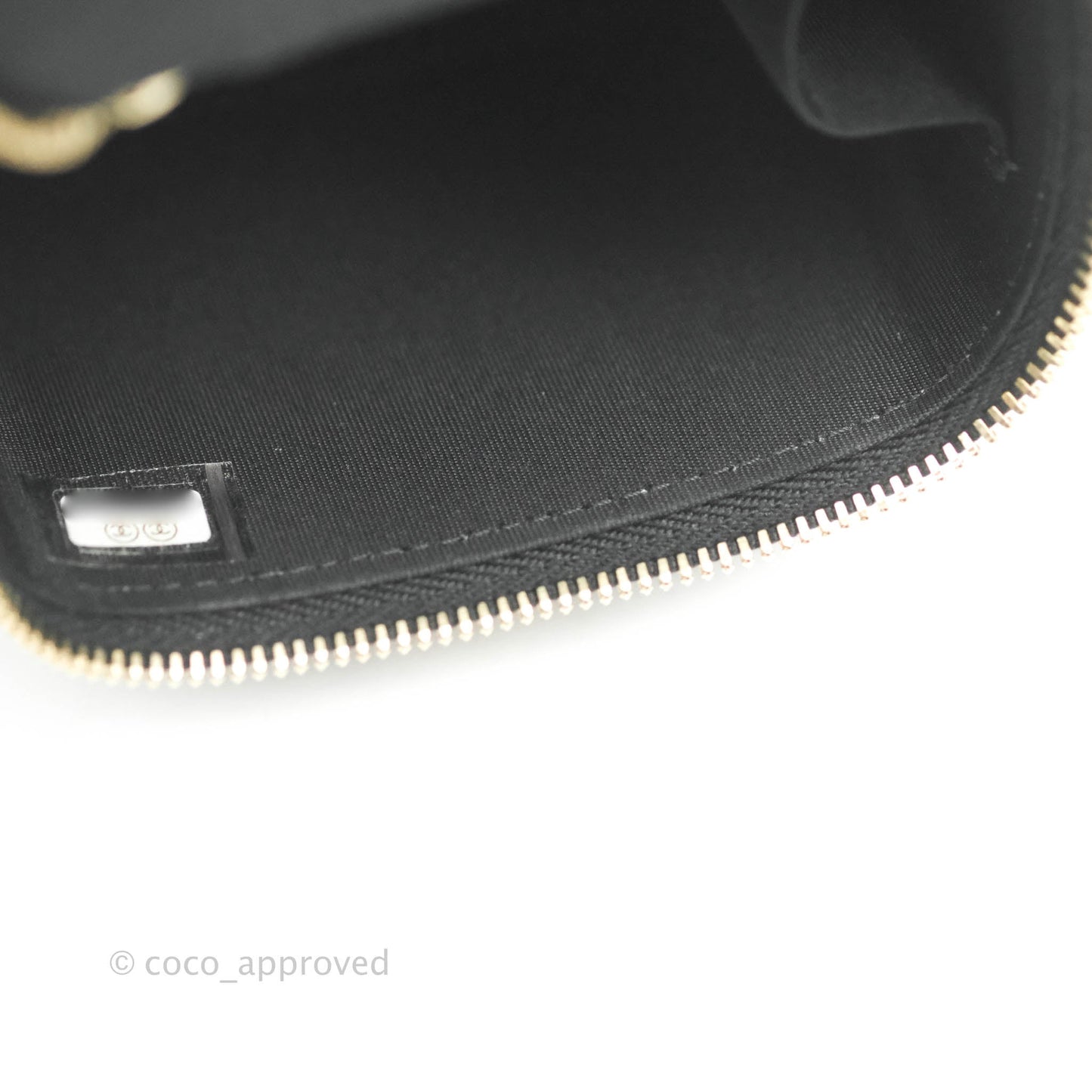 Chanel Mini Top Handle Vanity With Chain Black Lambskin Gold Hardware