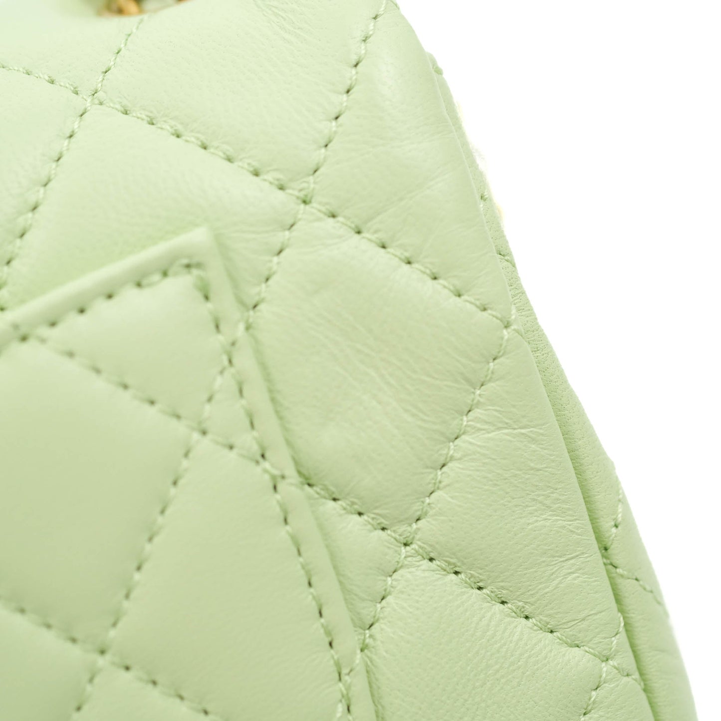 Chanel Mini Rectangular Pearl Crush Avocado Green Lambskin Aged Gold Hardware 22C