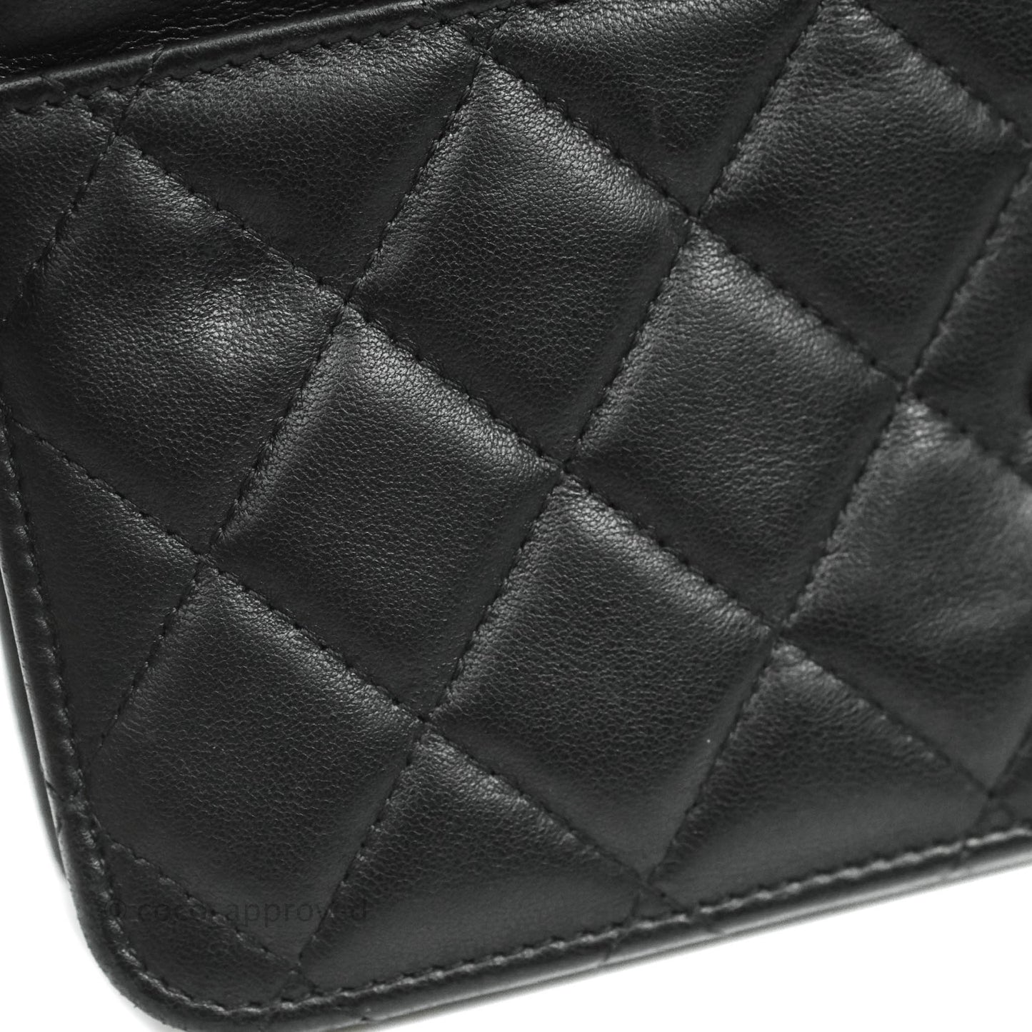 Chanel Classic Wallet On Chain Black Lambskin Silver Hardware