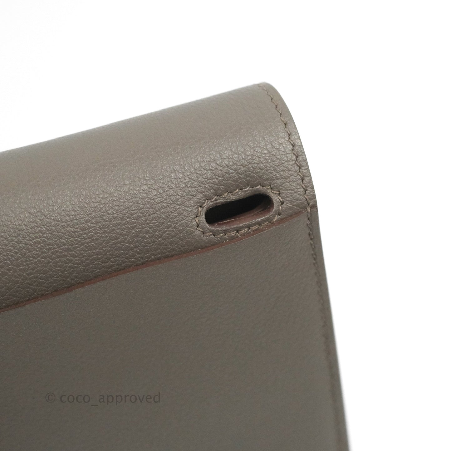 Hermès Halzan 25 Gris Etain Evercolor Palladium Hardware