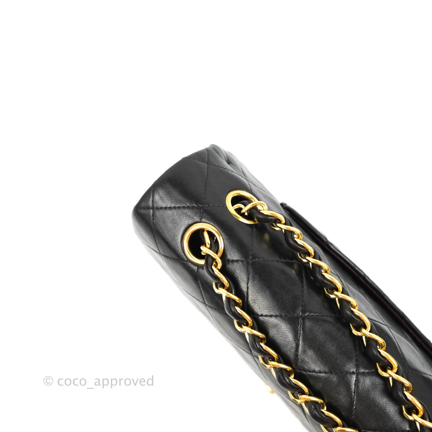 Chanel Classic Vintage Medium Flap Black Lambskin 24K Gold Hardware