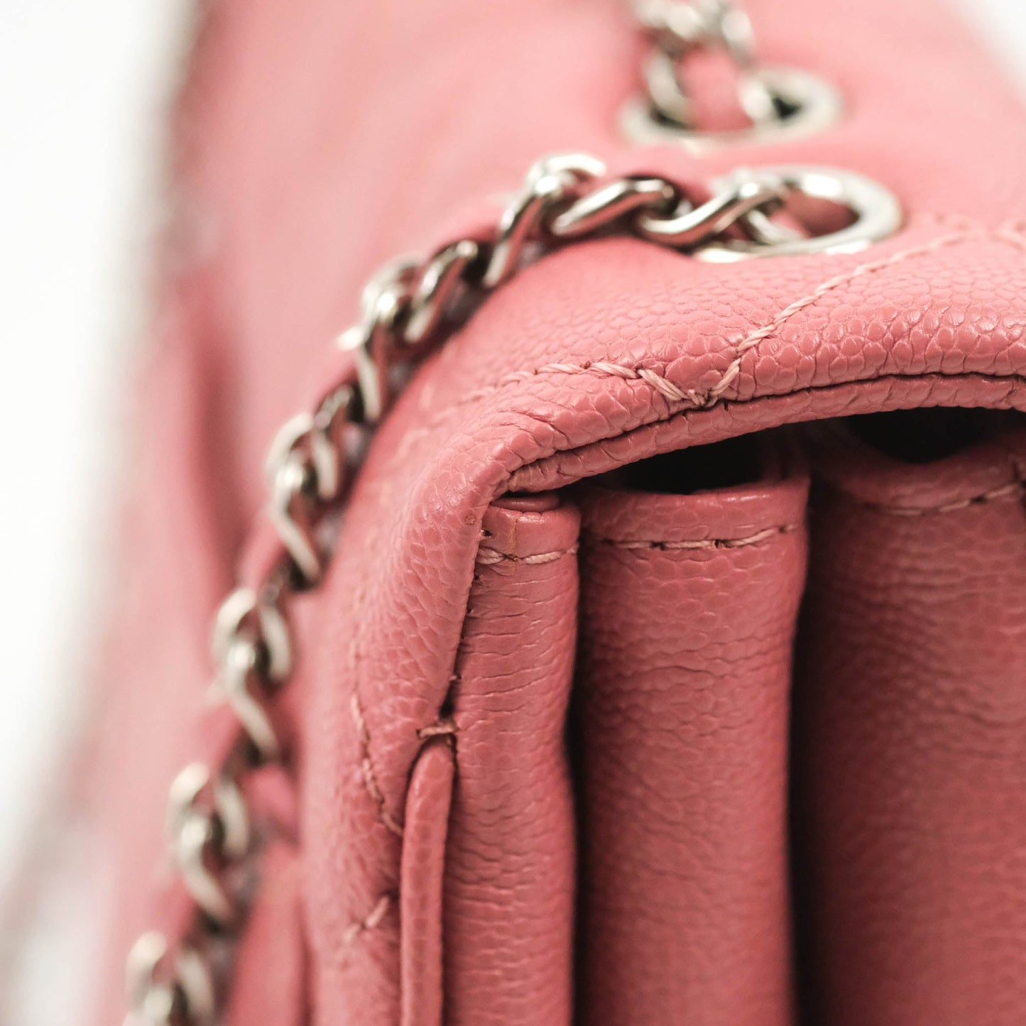 Chanel Caviar Quilted Small Urban Companion Flap Bag Pink Silver Hardware