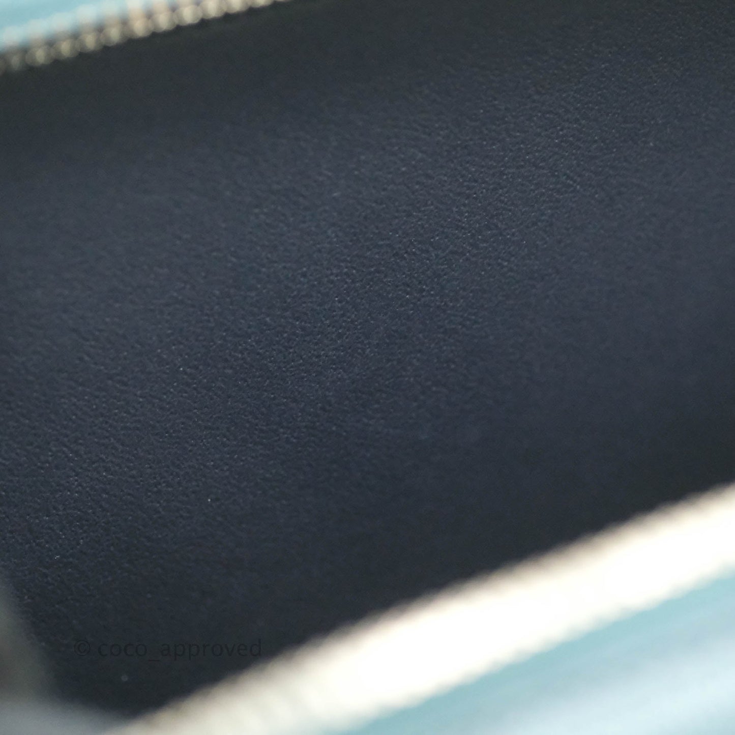 Chanel Quilted Medium CC Filigree Vanity Case Iridescent Dark Turquoise Caviar Rainbow Hardware