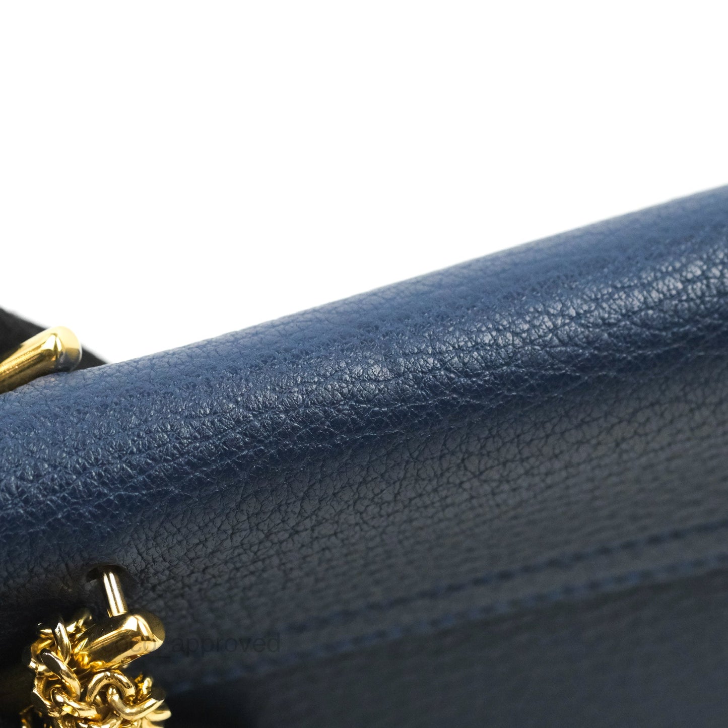 Chloe Mini Drew Crossbody Bag Navy Grained Leather