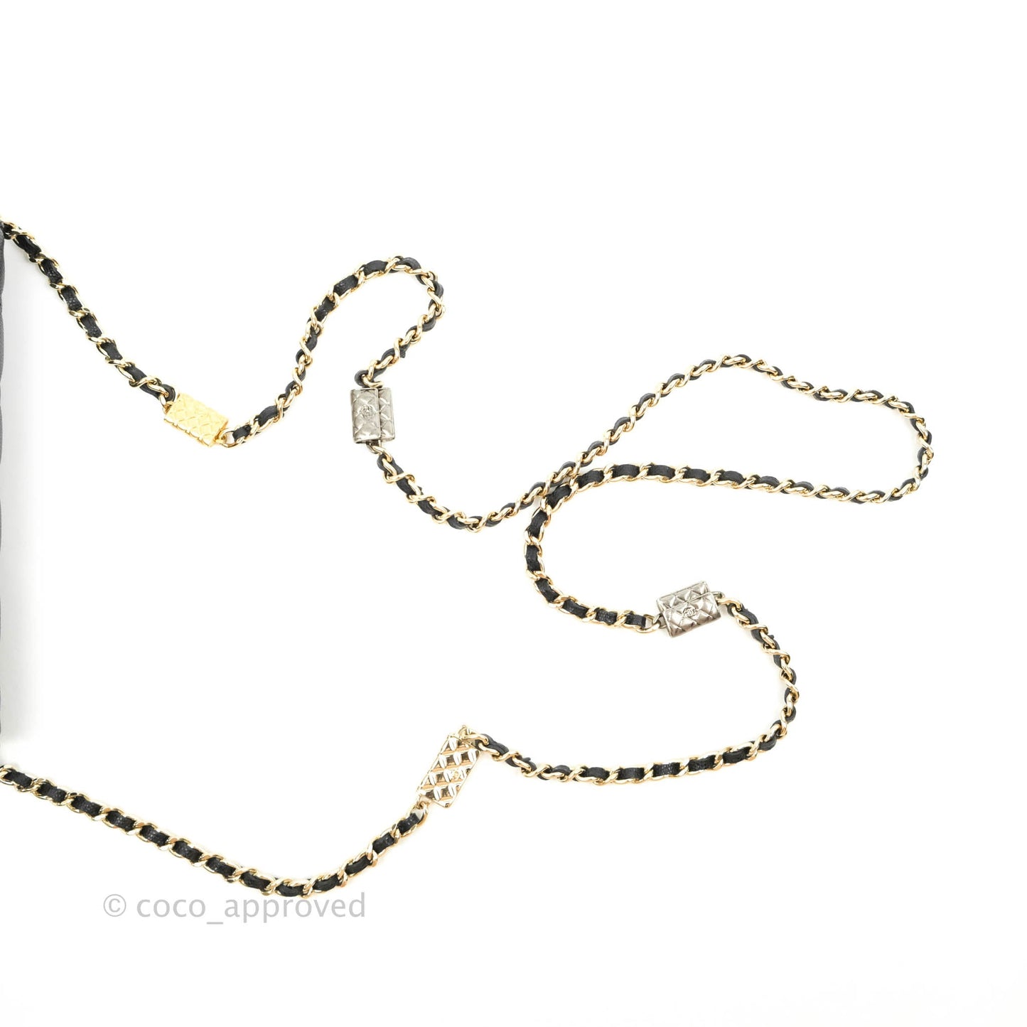 Chanel Quilted WOC Black Caviar Gold Hardware With Charms