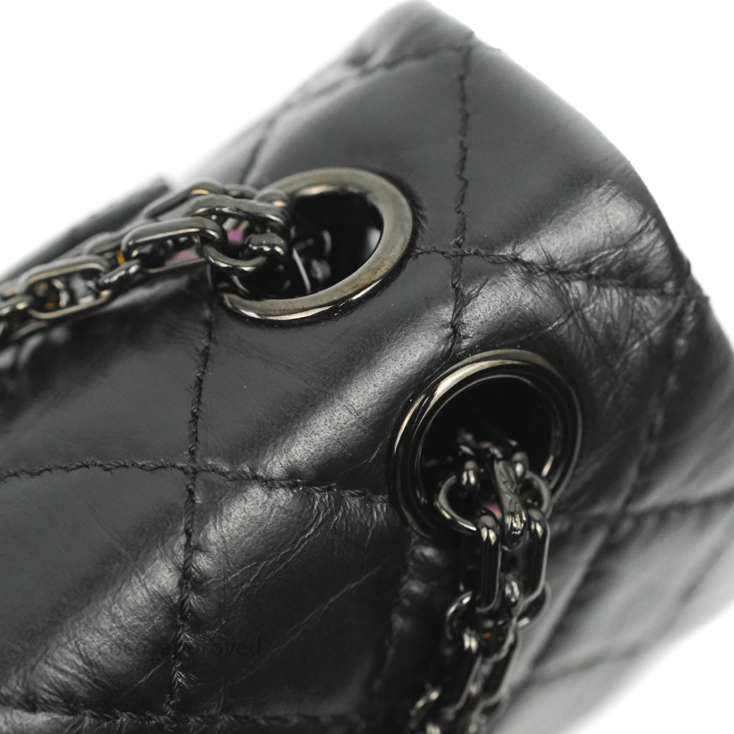 Chanel Mini Reissue 224 So Black Aged Calfskin Black Hardware