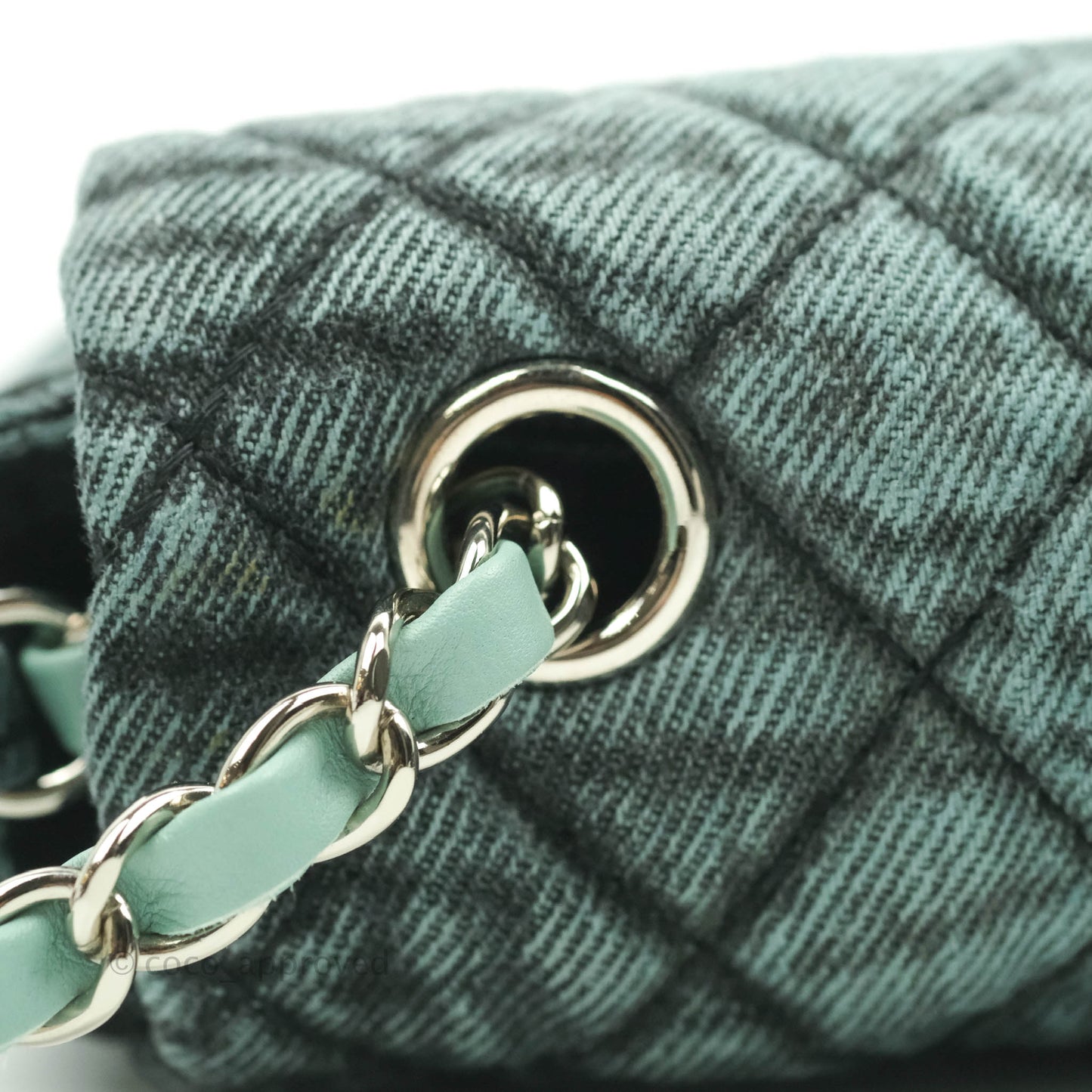 Chanel Denimpression Quilted Small Flap Green Black