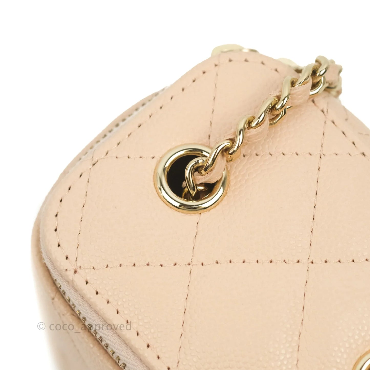 Chanel Mini Vanity With Chain Rose Clair Pink Caviar Gold Hardware
