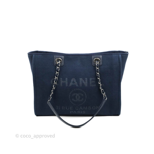 Chanel Canvas Deauville Medium Navy
