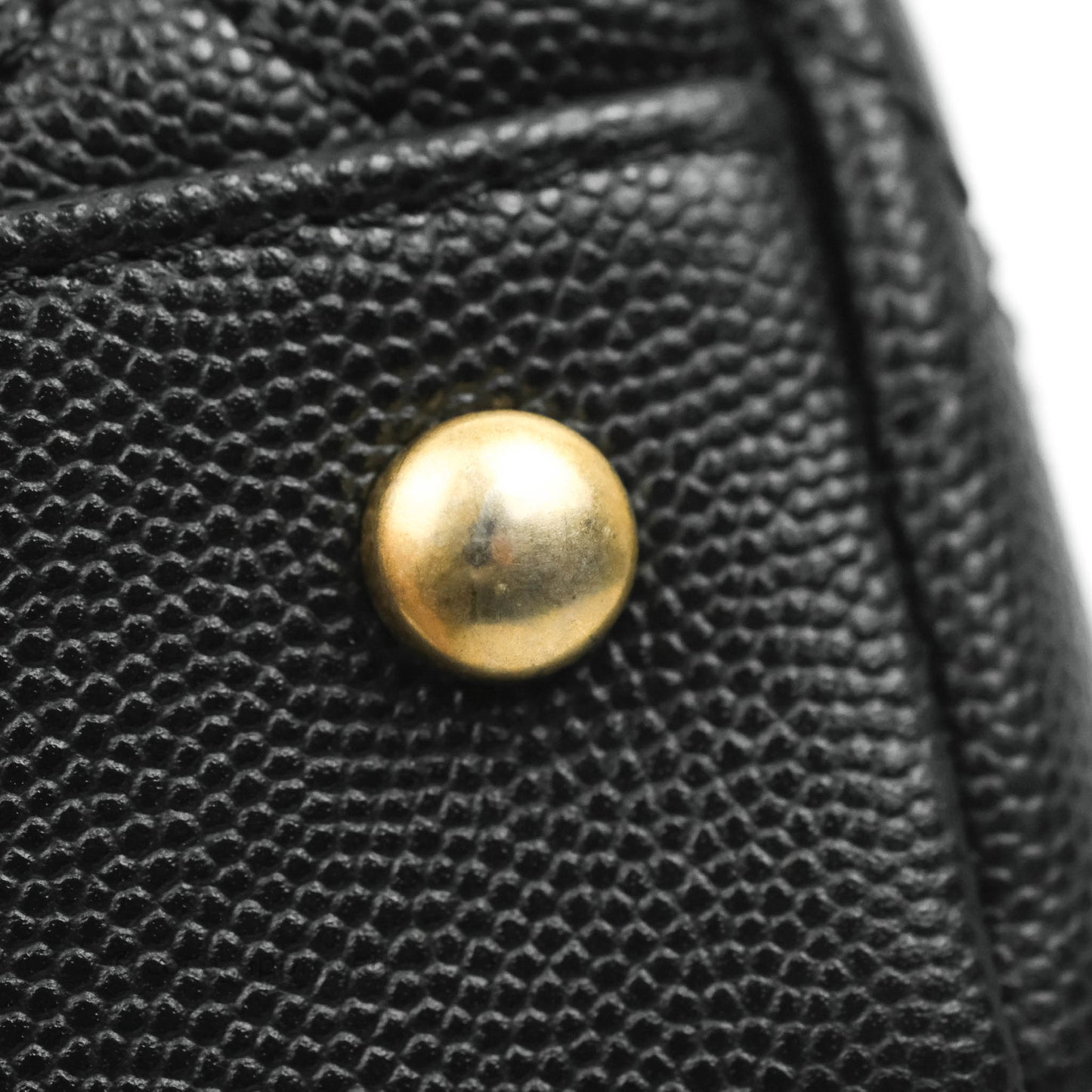 Chanel Medium Coco Handle Quilted Black Caviar Lizard Handle Gold Hardware