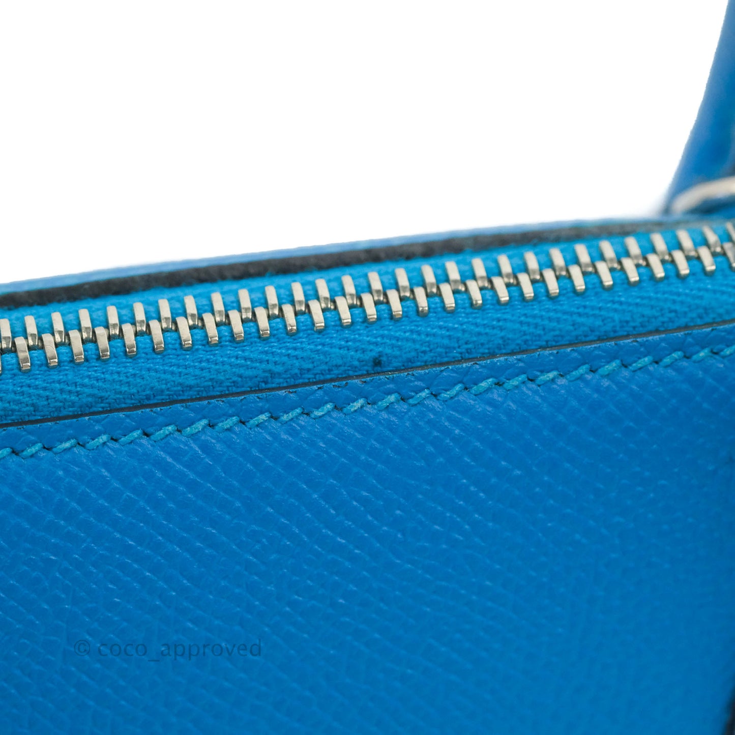 Hermès Bolide 27 Blue Epsom Silver Hardware