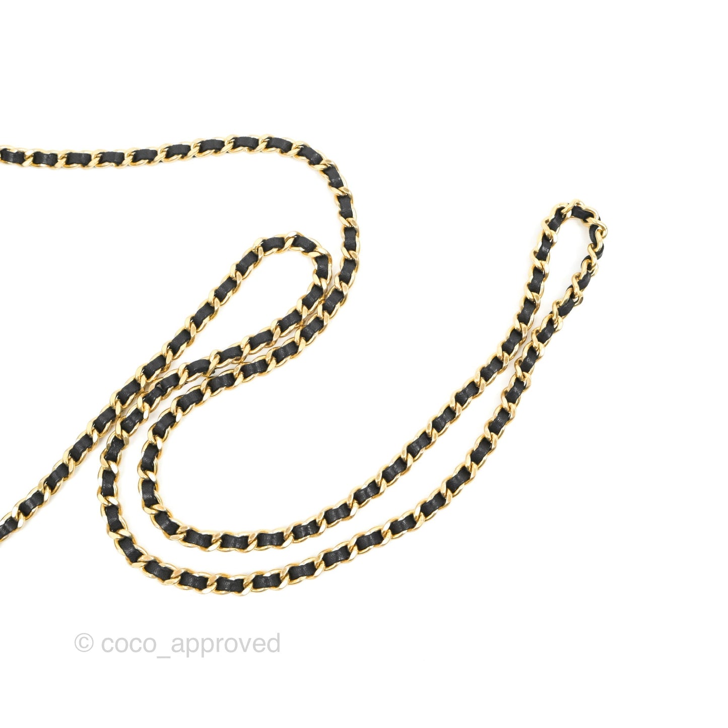 Chanel Mini Flap on Chain Black Calfskin Aged Gold Hardware