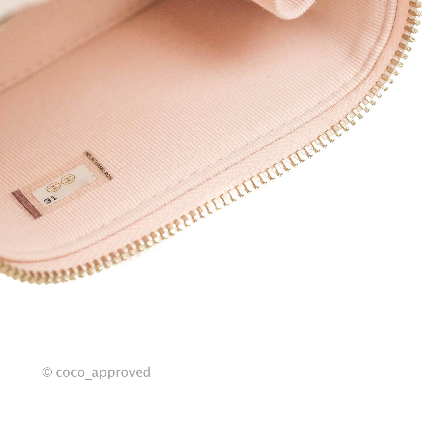 Chanel Classic Mini Vanity With Chain Light Pink Caviar Gold Hardware