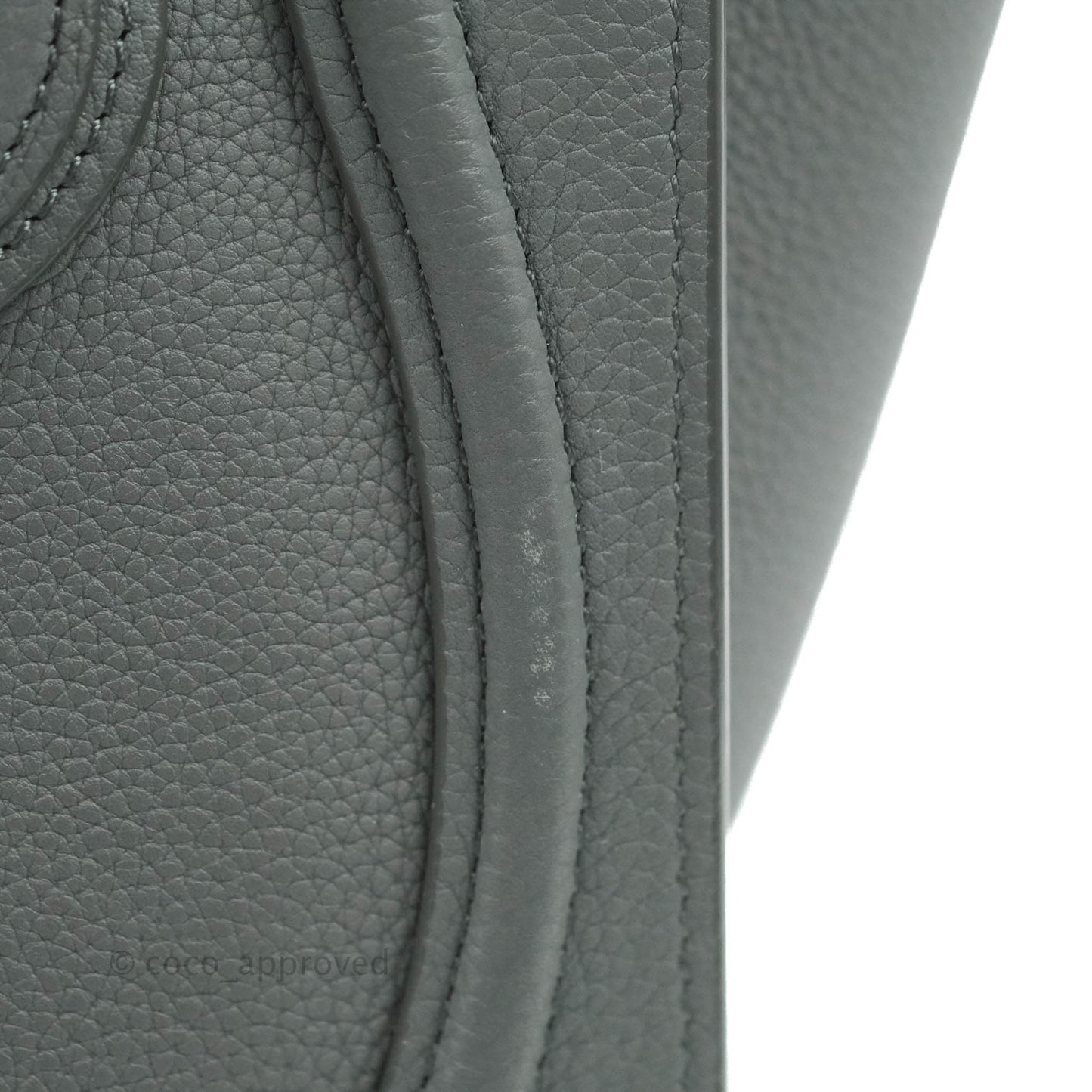 Celine Nano Luggage Grey Drummed Calfskin