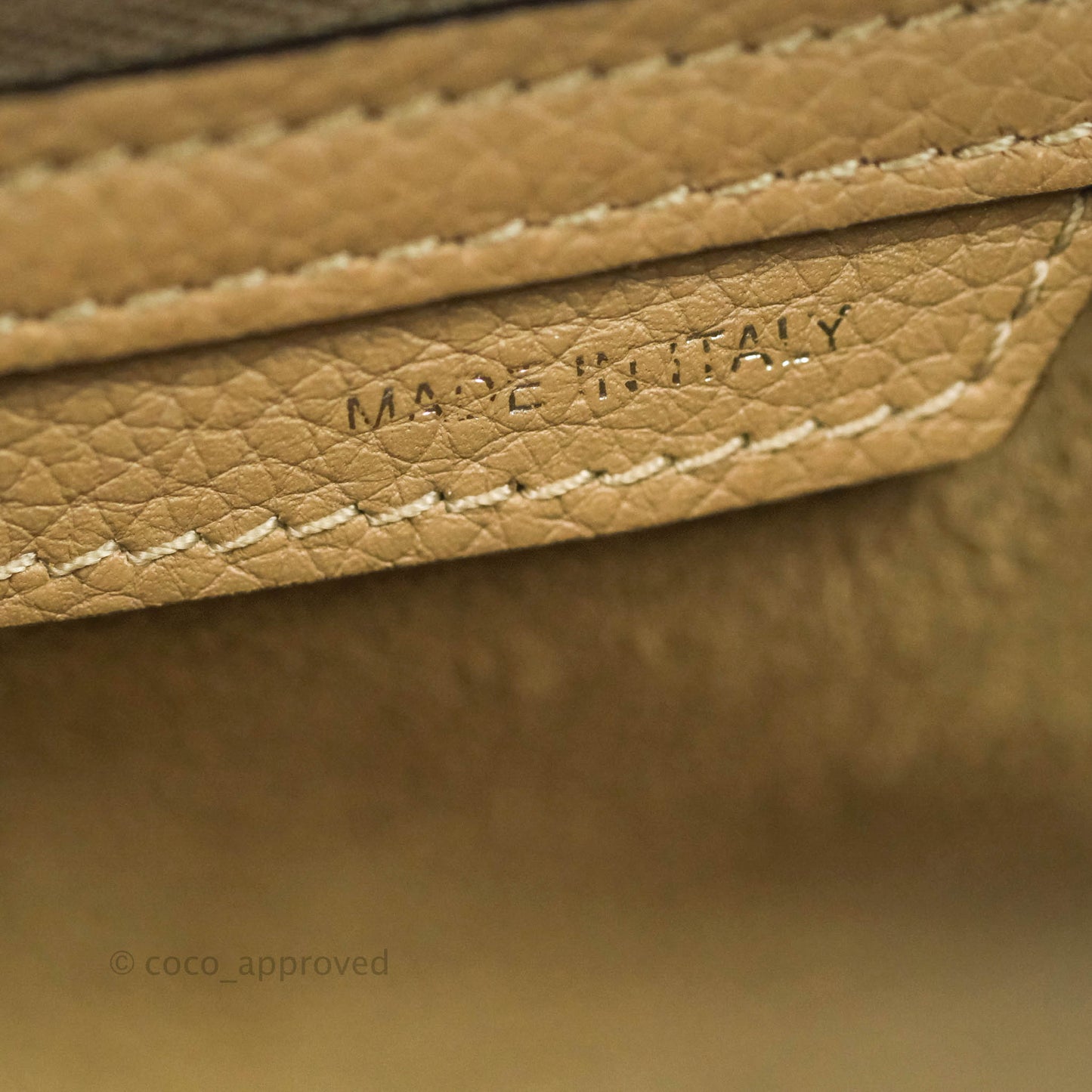 Celine Micro Luggage Handbag Dune Grained Calfskin