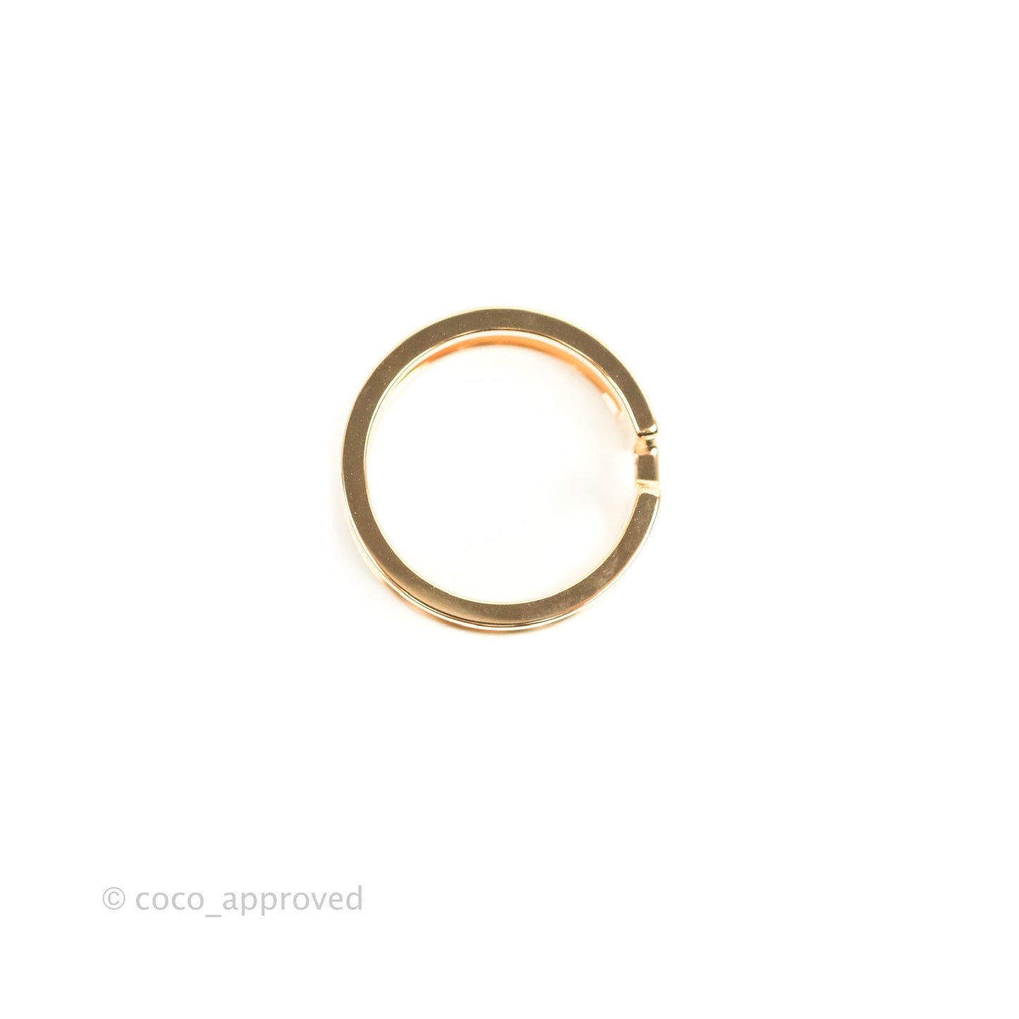 Hermès H en Rond Scarf Ring Brass in Rose Gold Tone