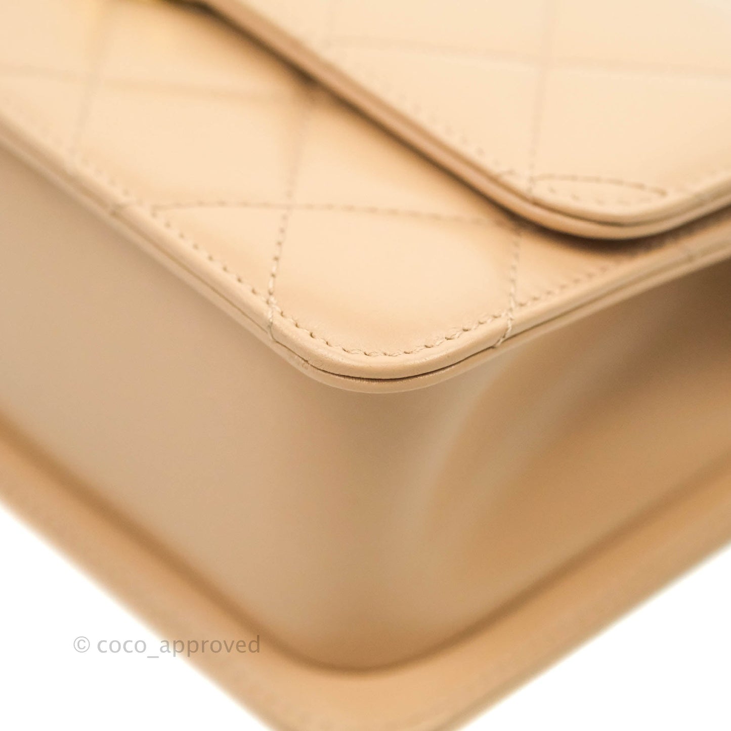 Chanel Quilted Mini Perfect Fit Adjustable Beige Calfskin Gold Hardware 21A
