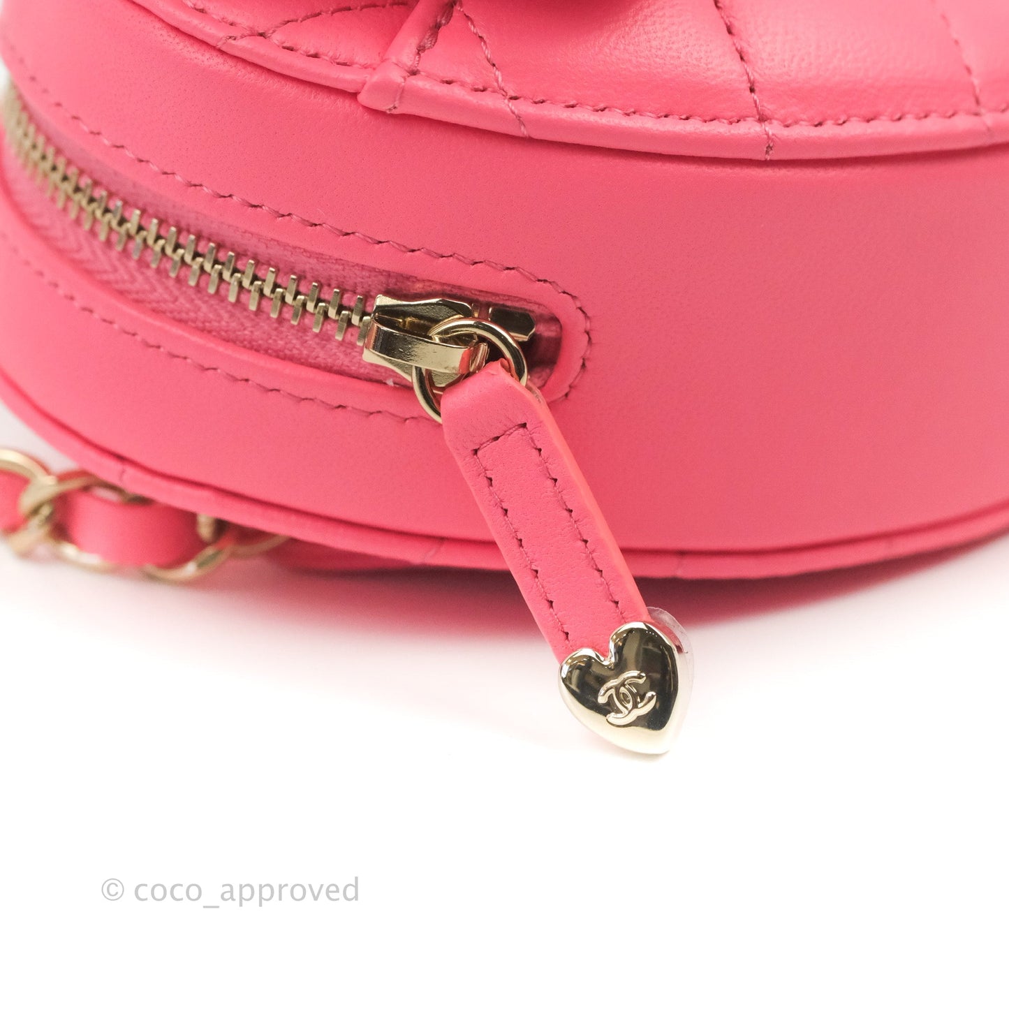 Chanel Mini Heart Belt Bag Pink Lambskin Gold Hardware 22S