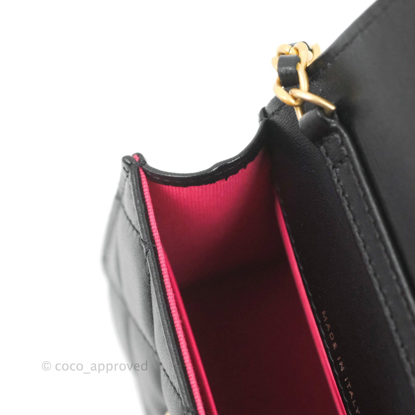 Chanel Heart CC Lock Clutch with Chain Black Lambskin Gold Hardware 23S