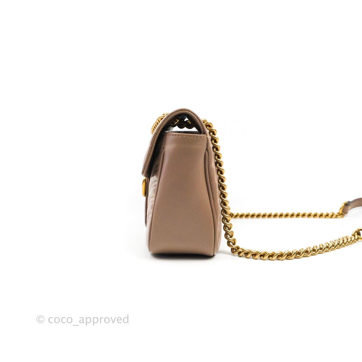 Gucci GG Marmont Matelassé Leather Small Bag Dusty Pink