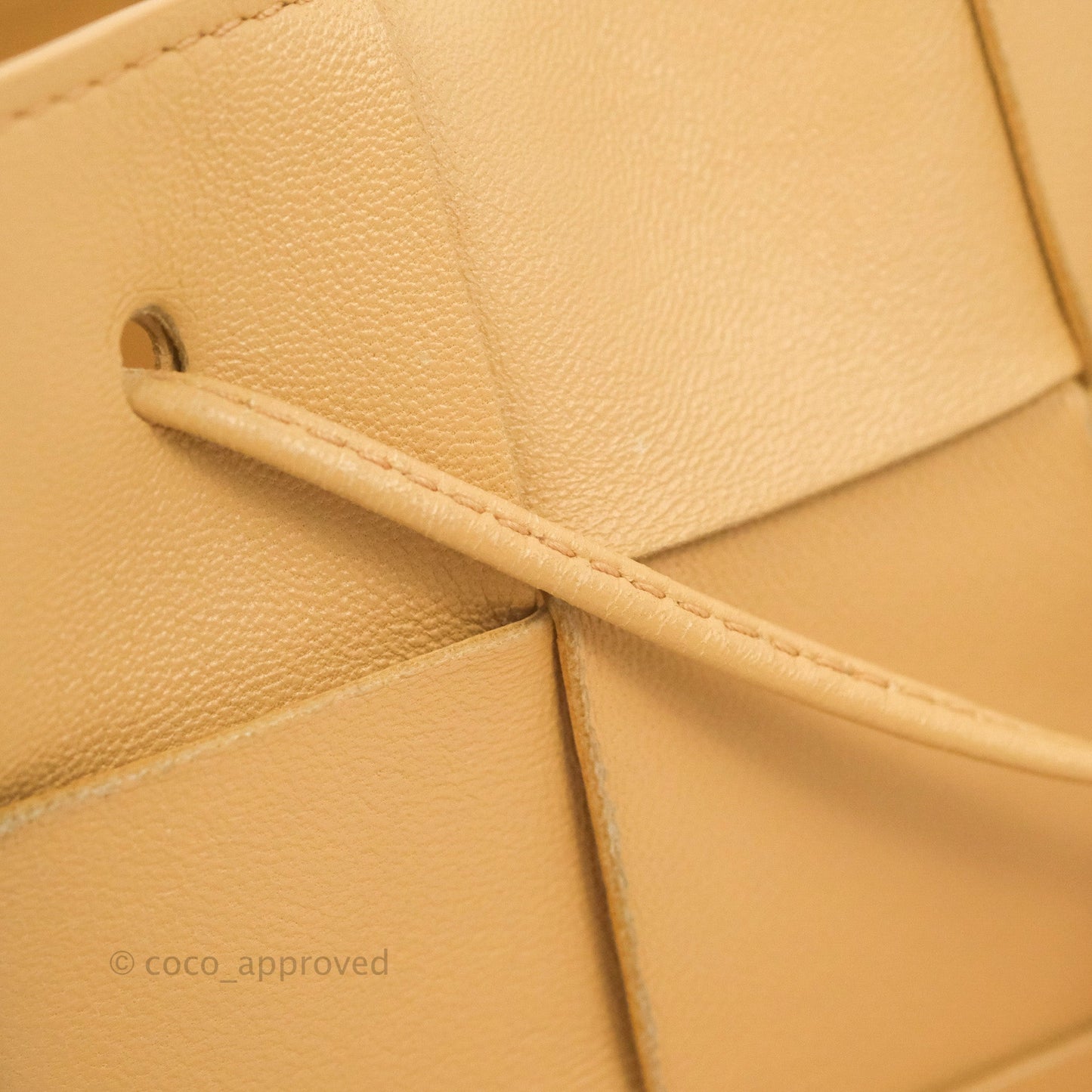 Bottega Veneta Small Cassette Bucket Bag Almond Lambskin
