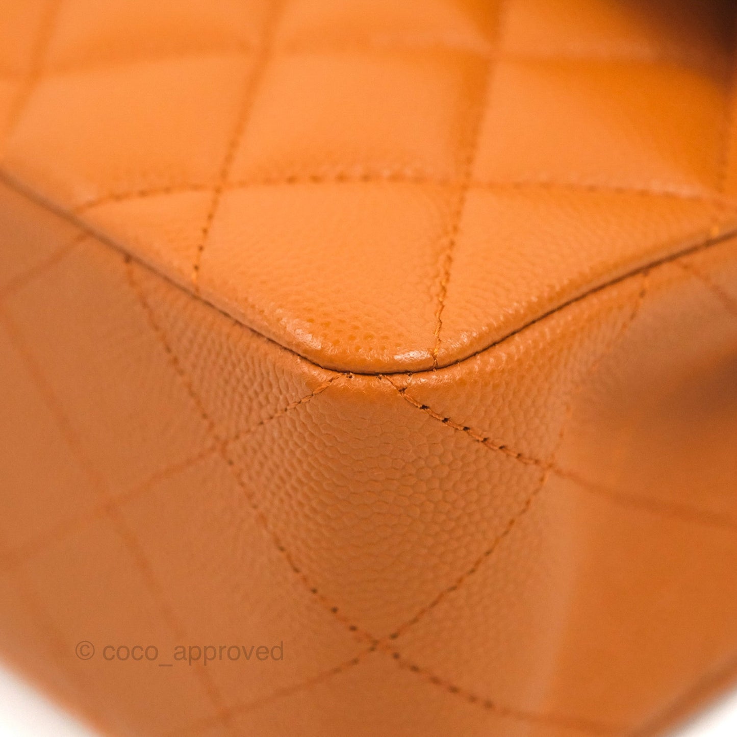 Chanel Classic S/M Small Double Flap Caramel Caviar Gold Hardware 21A