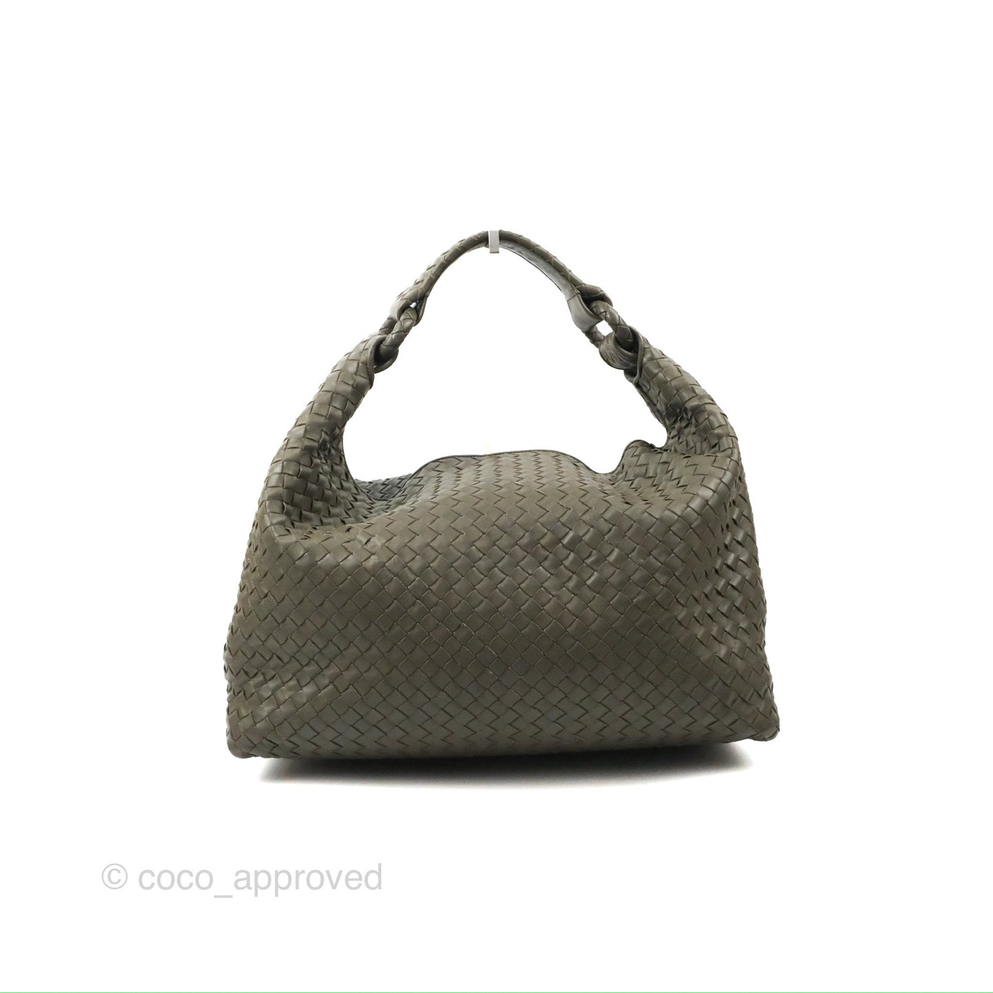 Bottega Veneta Medium Sloane Hobo Intrecciato Nappa Dark Olive Green