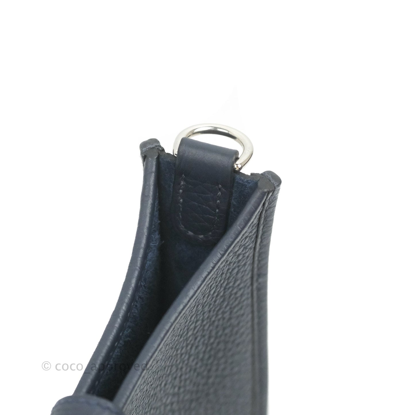 Hermès Mini Evelyne 16 Bleu Nuit Clemence Palladium Hardware