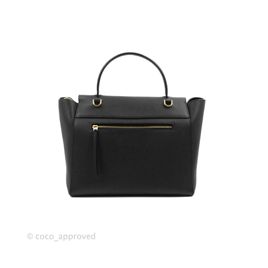 Celine Mini Belt Bag Black Grained Calfskin Gold Hardware