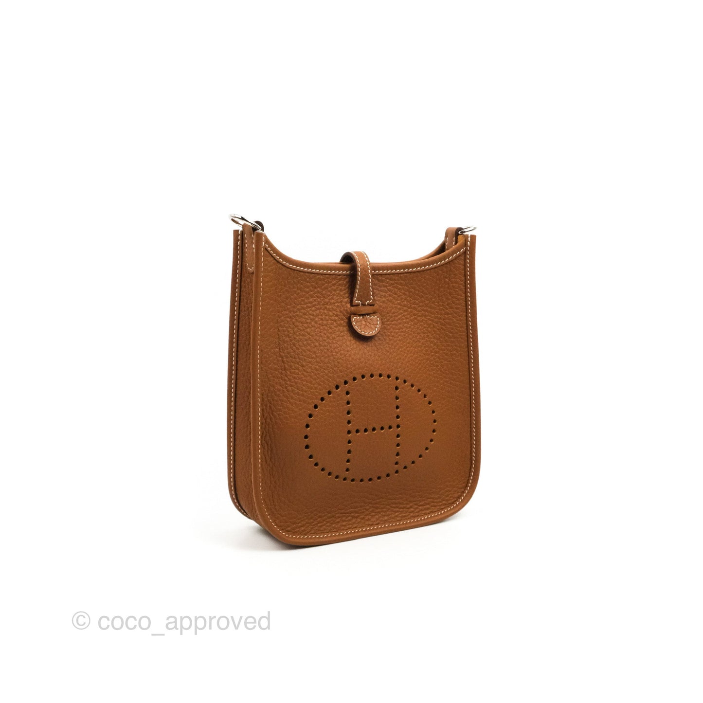 Hermès Mini Evelyne 16 Gold Clemence Palladium Hardware