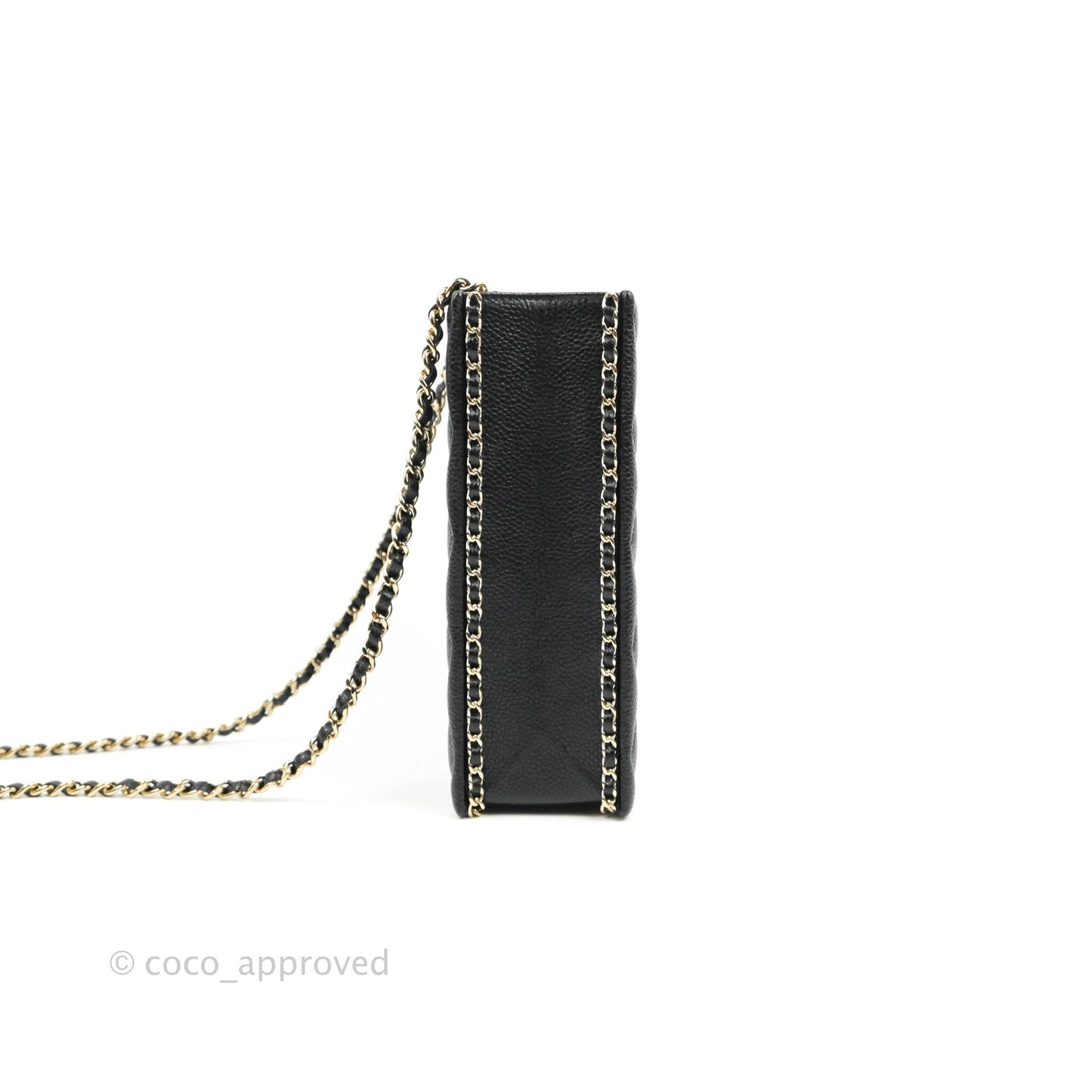 Chanel Evening Bag Caviar Black Gold Hardware 22SS