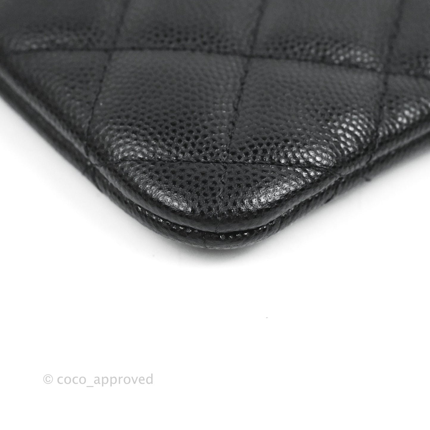 Chanel Quilted Mini O Case Black Caviar Gold Hardware