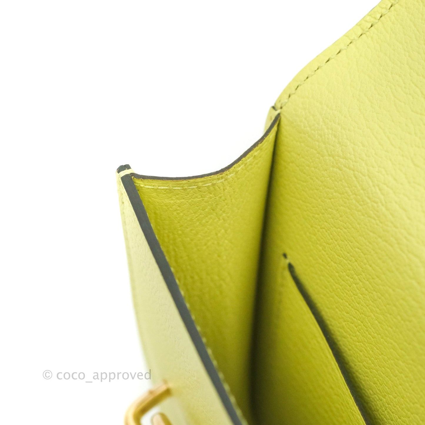 Hermès Roulis Slim Wallet Chevre Mysore Jaune Bourgeon Gold Hardware