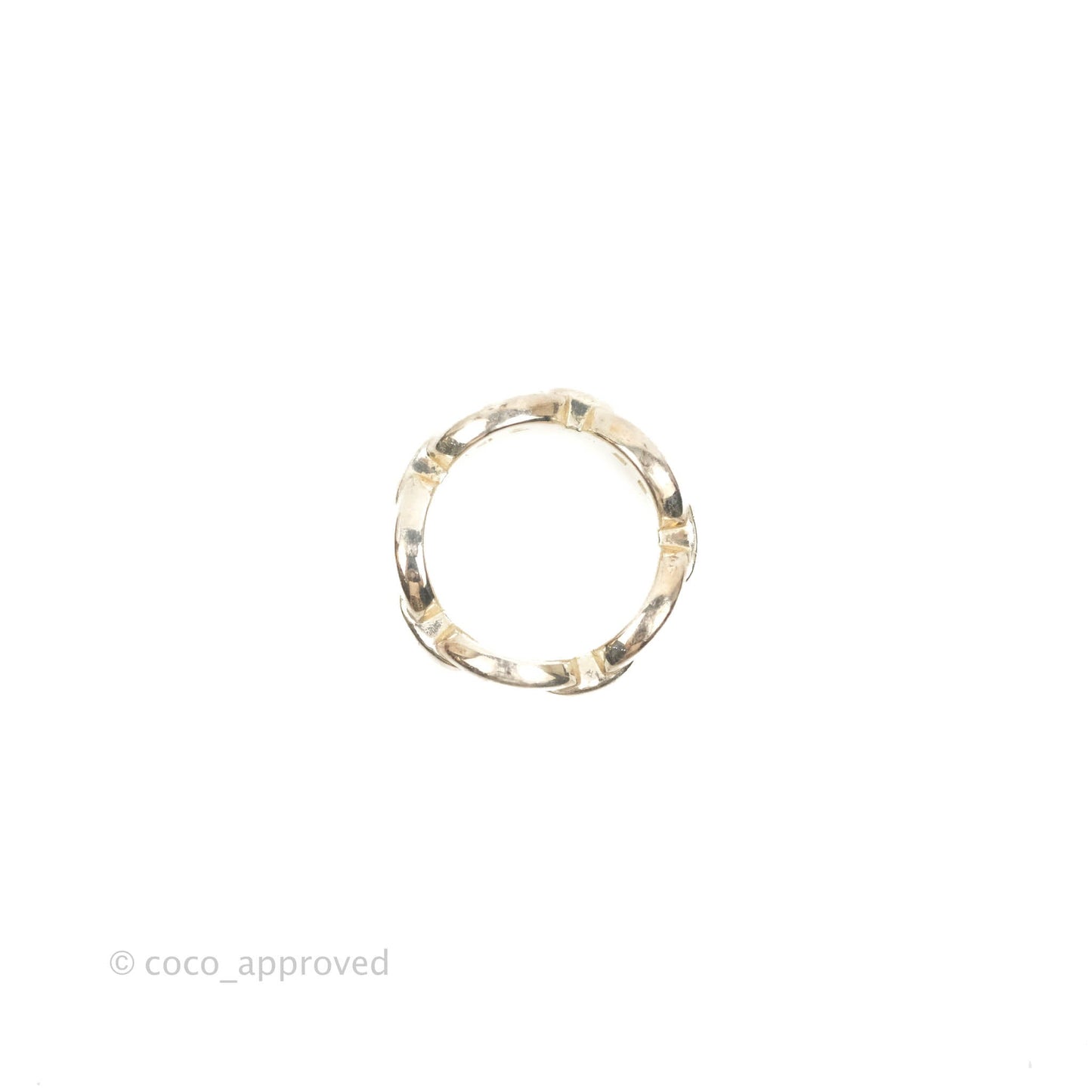 Hermès Sterling Silver PM Chaine d'Ancre Enchainee Band Ring