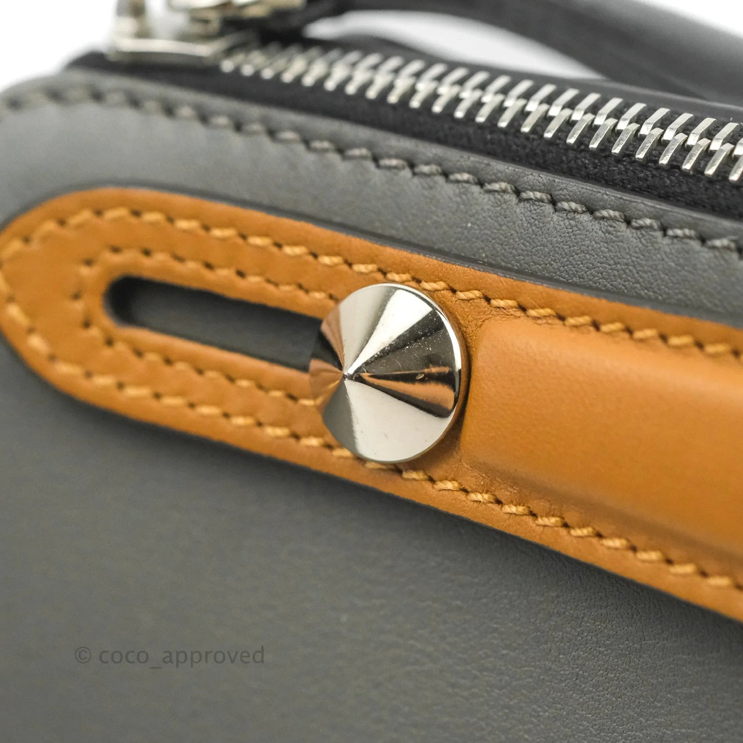 Fendi Medium By The Way Multicolour grey/Tan Grained Leather