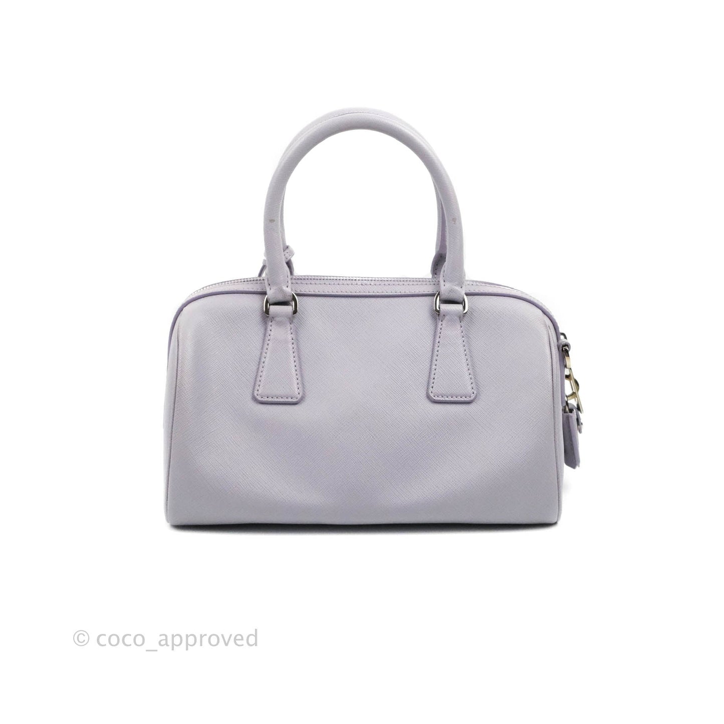 Prada Lilac Lux Convertible Boston Saffiano Leather Mini