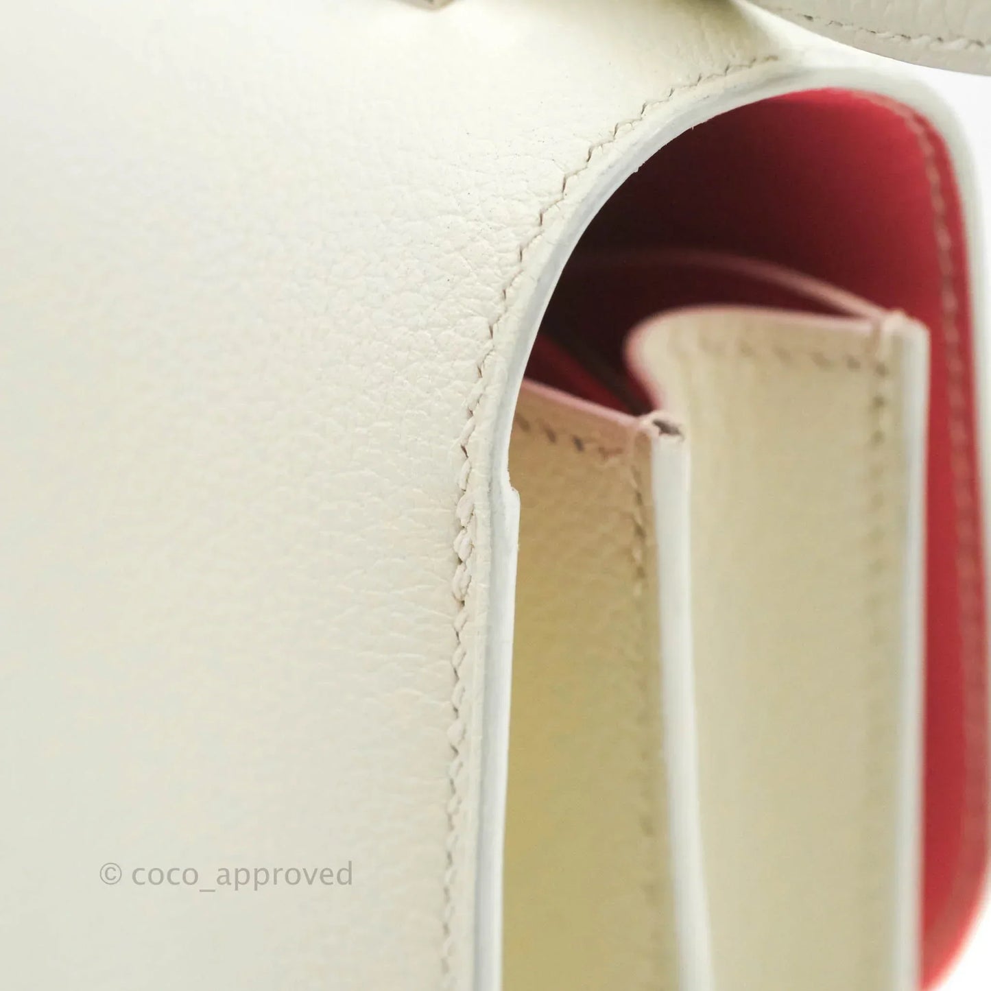 Hermès Constance HSS Mini 18cm White Evercolor Palladium Hardware