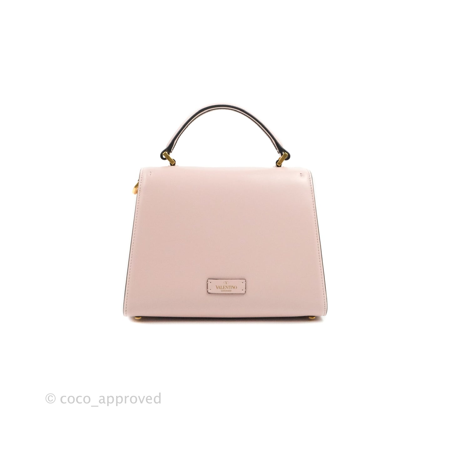 Valentino Garavani Small Vsling Grainy Calfskin Bag Light Pink Aged Gold Hardware