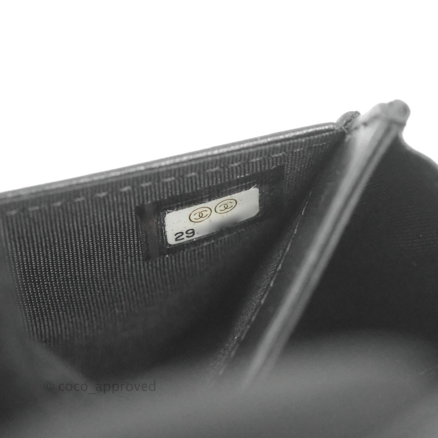 Chanel Quilted Flap Card Holder Black Patent Lambskin Gold Hardware