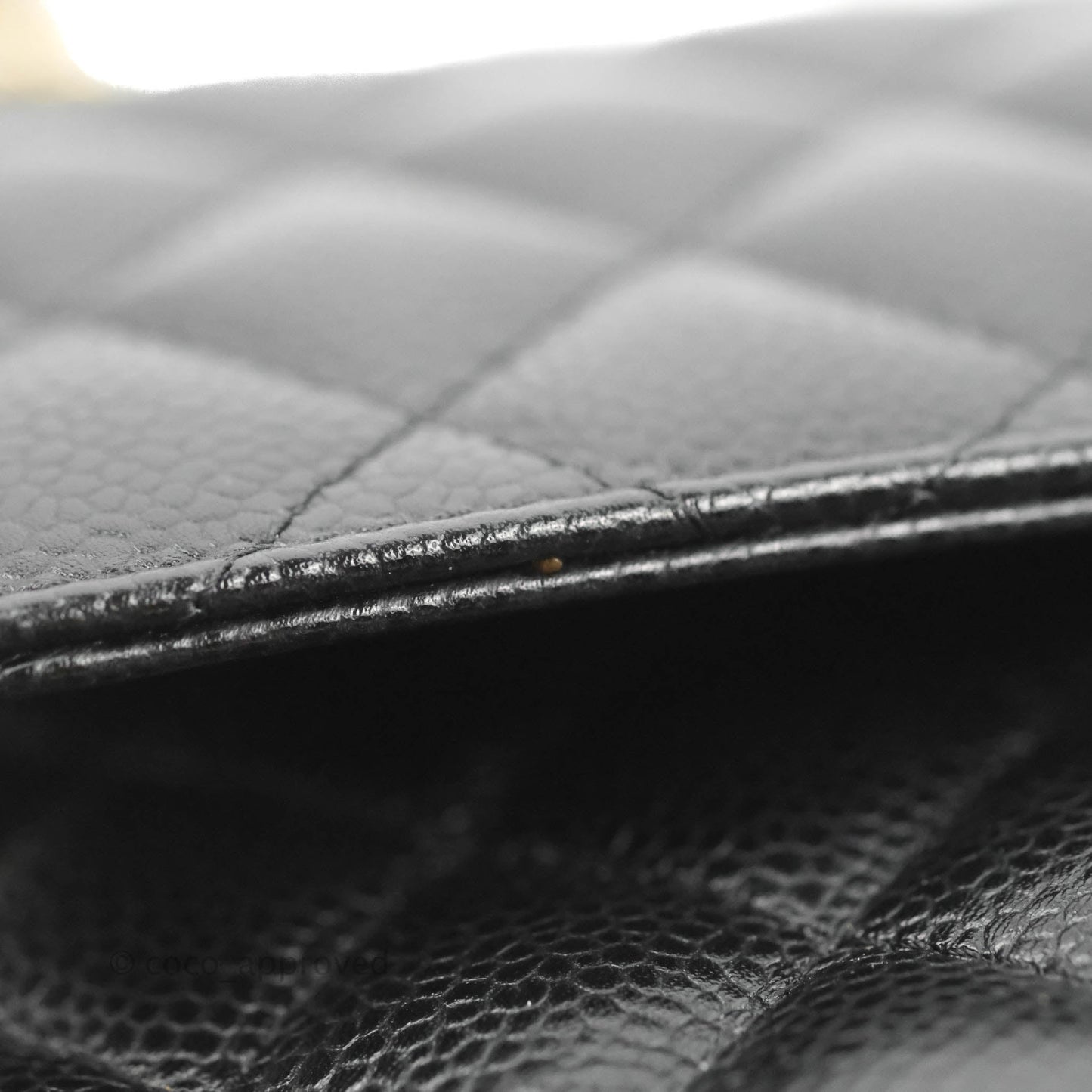 Chanel Classic M/L Medium Double Flap Black Caviar Gold Hardware