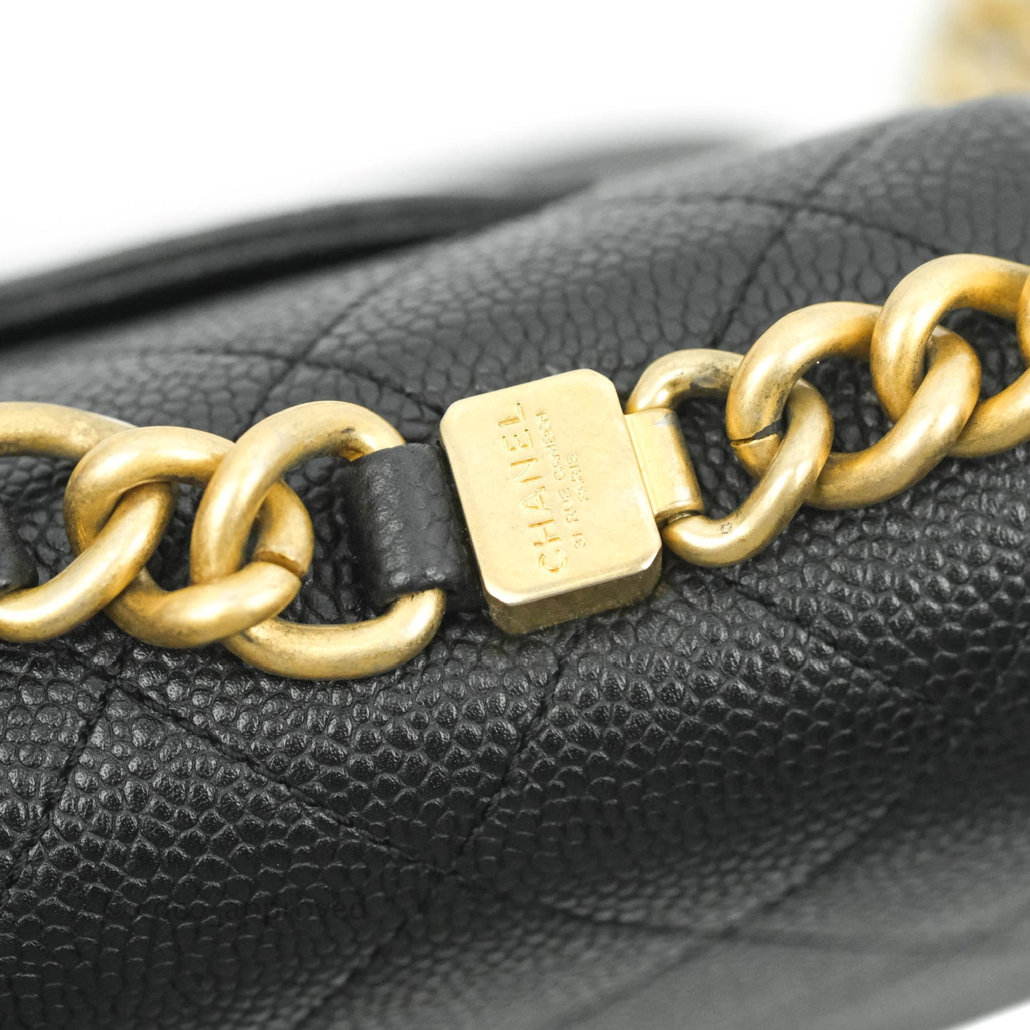Chanel Chic Affinity Small Grained Calfskin Black Aged Gold Hardware