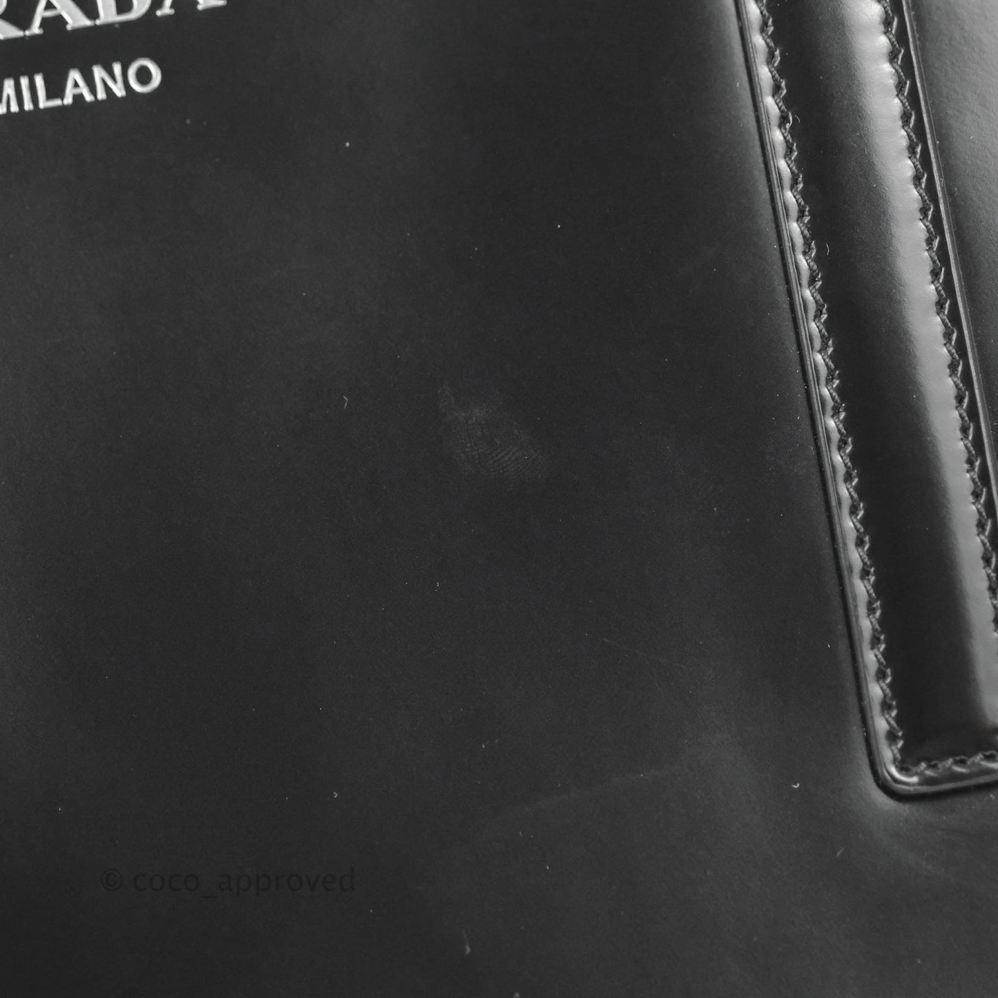 Prada Re-Edition 1995 Brushed-leather Medium Handbag Black