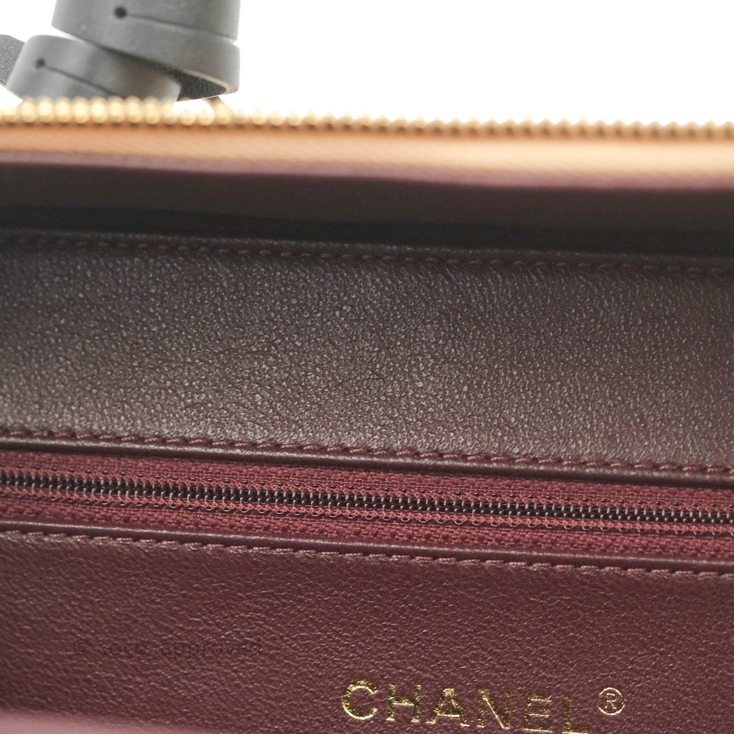 Chanel Quilted Large CC Filigree Vanity Case Beige Caviar Gold Hardware