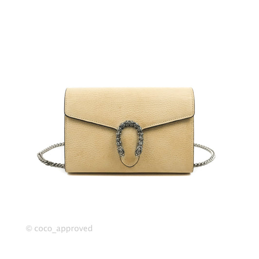 Gucci Dionysus Mini Leather Chain Bag Ivory