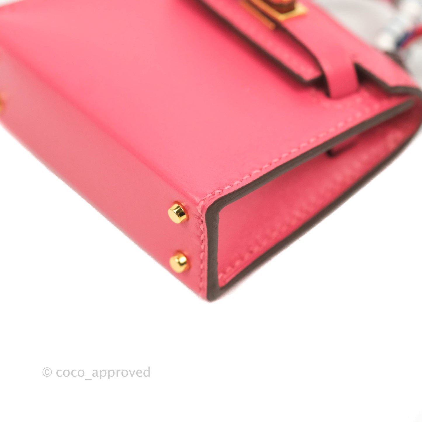 Hermès Kelly Twilly Around Bag Charm Pink Tadelakt Gold Hardware