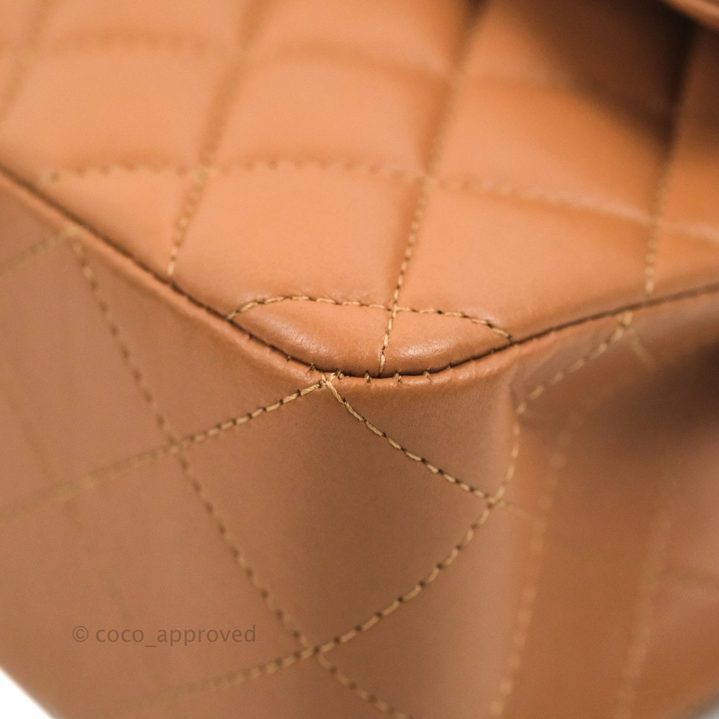 Chanel Small Classic Quilted Flap Dark Beige Caramel Lambskin Gold Hardware 21P